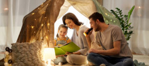 Home Energy Storage Family reading together