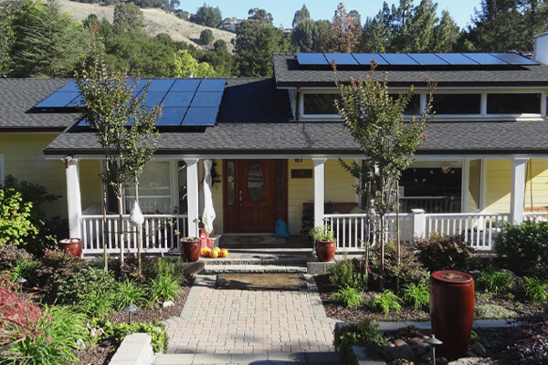Home with solar array