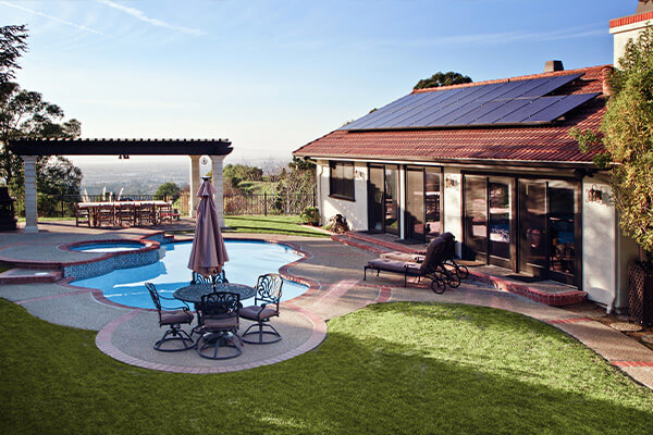 Residential solar with Swimming pool