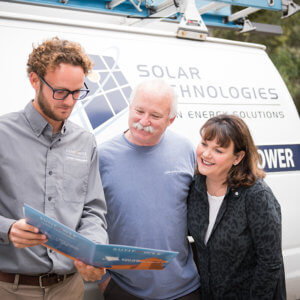 Solar rep with happy customers